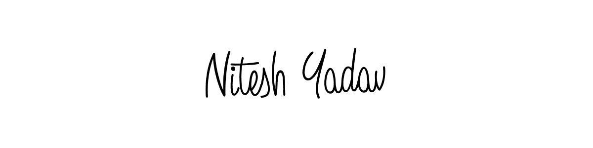 Create a beautiful signature design for name Nitesh Yadav. With this signature (Angelique-Rose-font-FFP) fonts, you can make a handwritten signature for free. Nitesh Yadav signature style 5 images and pictures png