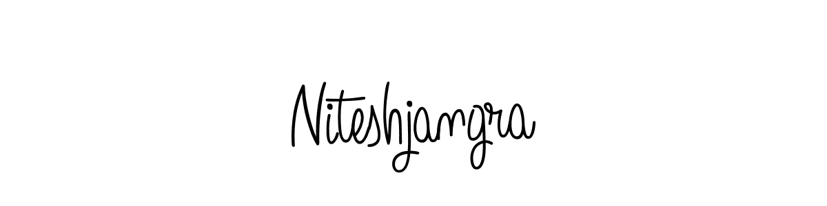 Make a beautiful signature design for name Niteshjangra. With this signature (Angelique-Rose-font-FFP) style, you can create a handwritten signature for free. Niteshjangra signature style 5 images and pictures png