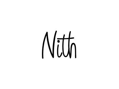 How to make Nith name signature. Use Angelique-Rose-font-FFP style for creating short signs online. This is the latest handwritten sign. Nith signature style 5 images and pictures png