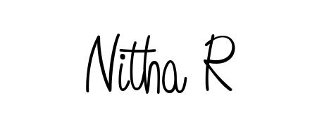 Build your personal autograph collection for name Nitha R with Angelique-Rose-font-FFP design. Browse, select, and save your favorites. Nitha R signature style 5 images and pictures png