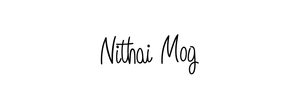 You should practise on your own different ways (Angelique-Rose-font-FFP) to write your name (Nithai Mog) in signature. don't let someone else do it for you. Nithai Mog signature style 5 images and pictures png