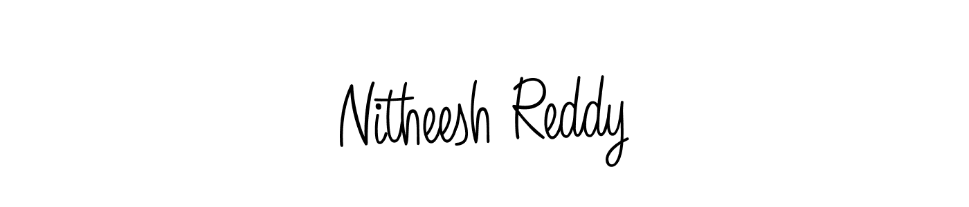 Also we have Nitheesh Reddy name is the best signature style. Create professional handwritten signature collection using Angelique-Rose-font-FFP autograph style. Nitheesh Reddy signature style 5 images and pictures png