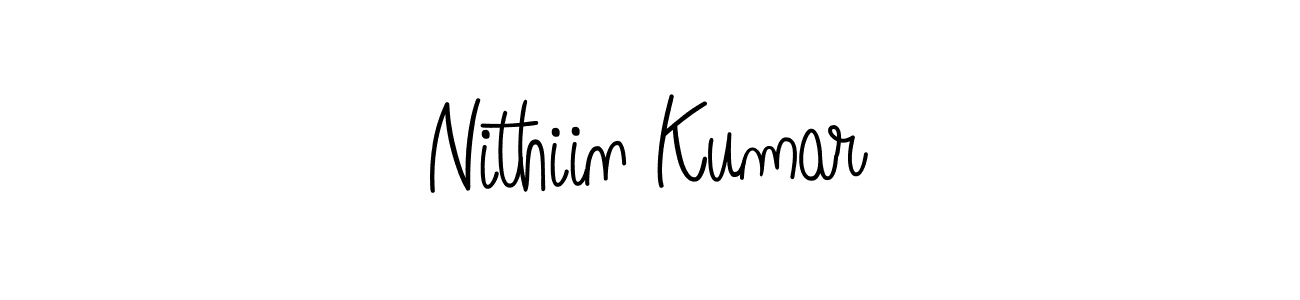 You should practise on your own different ways (Angelique-Rose-font-FFP) to write your name (Nithiin Kumar) in signature. don't let someone else do it for you. Nithiin Kumar signature style 5 images and pictures png