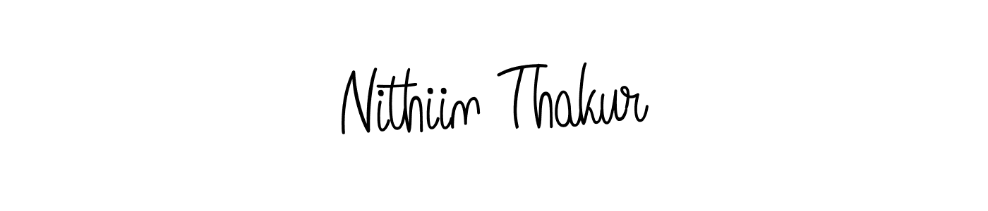 The best way (Angelique-Rose-font-FFP) to make a short signature is to pick only two or three words in your name. The name Nithiin Thakur include a total of six letters. For converting this name. Nithiin Thakur signature style 5 images and pictures png