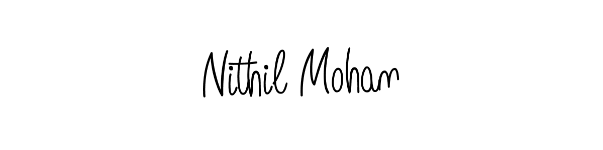 Angelique-Rose-font-FFP is a professional signature style that is perfect for those who want to add a touch of class to their signature. It is also a great choice for those who want to make their signature more unique. Get Nithil Mohan name to fancy signature for free. Nithil Mohan signature style 5 images and pictures png