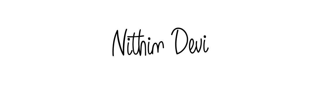 Design your own signature with our free online signature maker. With this signature software, you can create a handwritten (Angelique-Rose-font-FFP) signature for name Nithin Devi. Nithin Devi signature style 5 images and pictures png