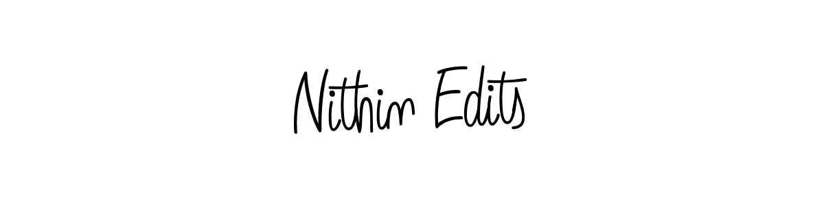 You should practise on your own different ways (Angelique-Rose-font-FFP) to write your name (Nithin Edits) in signature. don't let someone else do it for you. Nithin Edits signature style 5 images and pictures png