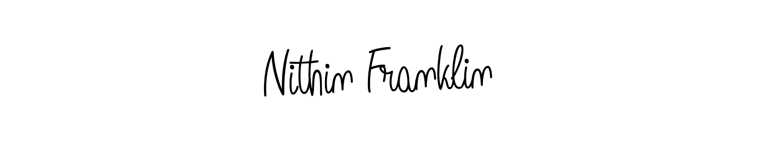 Nithin Franklin stylish signature style. Best Handwritten Sign (Angelique-Rose-font-FFP) for my name. Handwritten Signature Collection Ideas for my name Nithin Franklin. Nithin Franklin signature style 5 images and pictures png