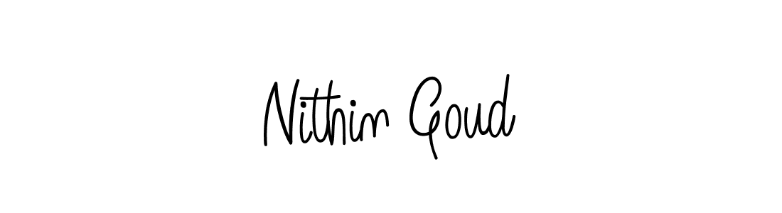 Nithin Goud stylish signature style. Best Handwritten Sign (Angelique-Rose-font-FFP) for my name. Handwritten Signature Collection Ideas for my name Nithin Goud. Nithin Goud signature style 5 images and pictures png