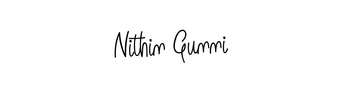 Angelique-Rose-font-FFP is a professional signature style that is perfect for those who want to add a touch of class to their signature. It is also a great choice for those who want to make their signature more unique. Get Nithin Gunni name to fancy signature for free. Nithin Gunni signature style 5 images and pictures png