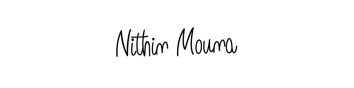 Make a short Nithin Mouna signature style. Manage your documents anywhere anytime using Angelique-Rose-font-FFP. Create and add eSignatures, submit forms, share and send files easily. Nithin Mouna signature style 5 images and pictures png