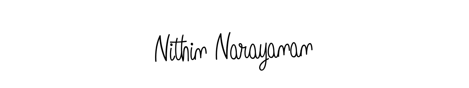 Nithin Narayanan stylish signature style. Best Handwritten Sign (Angelique-Rose-font-FFP) for my name. Handwritten Signature Collection Ideas for my name Nithin Narayanan. Nithin Narayanan signature style 5 images and pictures png