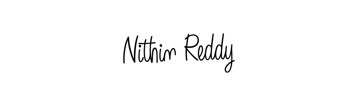 Create a beautiful signature design for name Nithin Reddy. With this signature (Angelique-Rose-font-FFP) fonts, you can make a handwritten signature for free. Nithin Reddy signature style 5 images and pictures png