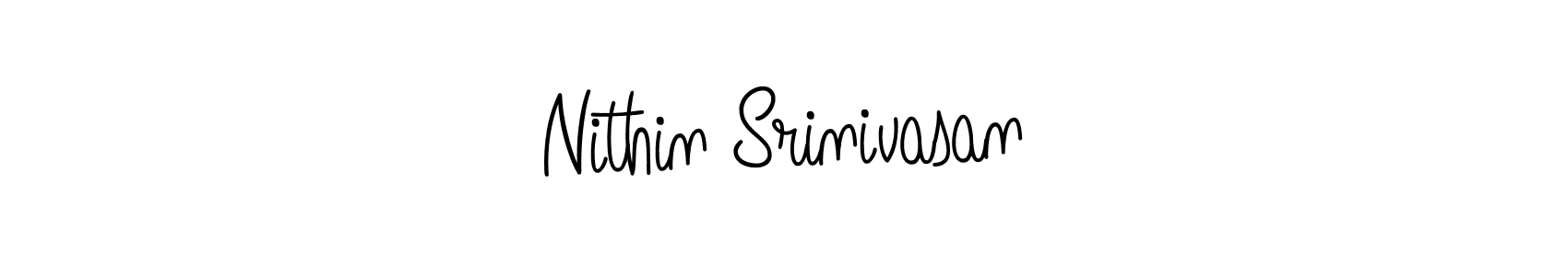 Nithin Srinivasan stylish signature style. Best Handwritten Sign (Angelique-Rose-font-FFP) for my name. Handwritten Signature Collection Ideas for my name Nithin Srinivasan. Nithin Srinivasan signature style 5 images and pictures png