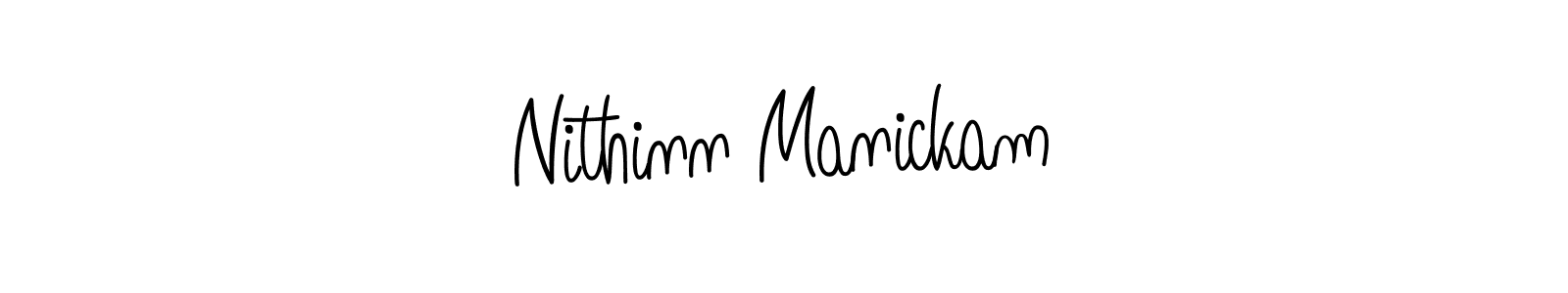 Make a beautiful signature design for name Nithinn Manickam. With this signature (Angelique-Rose-font-FFP) style, you can create a handwritten signature for free. Nithinn Manickam signature style 5 images and pictures png