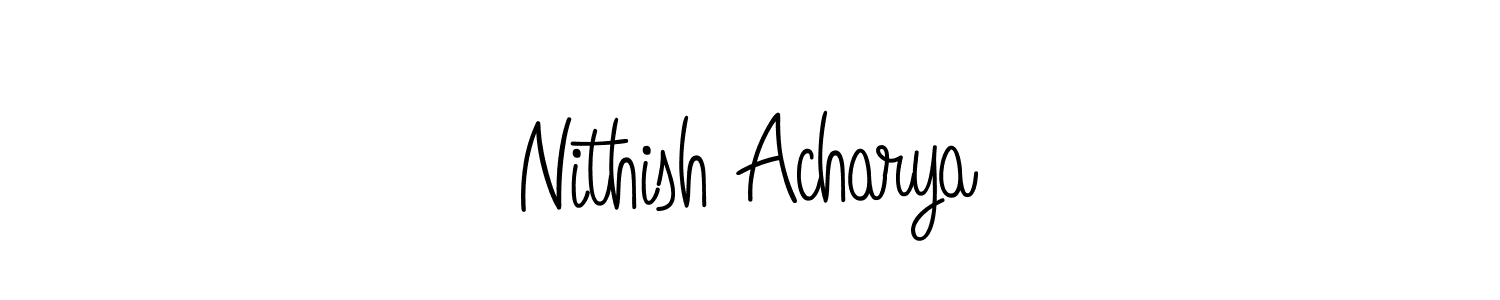 How to make Nithish Acharya signature? Angelique-Rose-font-FFP is a professional autograph style. Create handwritten signature for Nithish Acharya name. Nithish Acharya signature style 5 images and pictures png