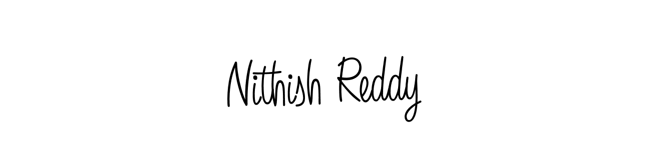 Design your own signature with our free online signature maker. With this signature software, you can create a handwritten (Angelique-Rose-font-FFP) signature for name Nithish Reddy. Nithish Reddy signature style 5 images and pictures png
