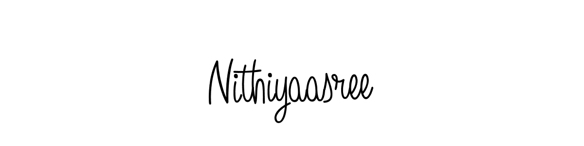 Nithiyaasree stylish signature style. Best Handwritten Sign (Angelique-Rose-font-FFP) for my name. Handwritten Signature Collection Ideas for my name Nithiyaasree. Nithiyaasree signature style 5 images and pictures png
