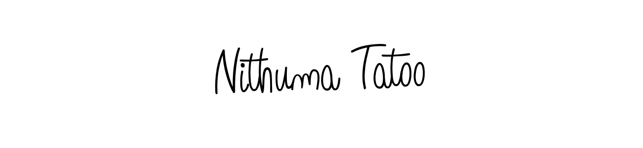 Use a signature maker to create a handwritten signature online. With this signature software, you can design (Angelique-Rose-font-FFP) your own signature for name Nithuma Tatoo. Nithuma Tatoo signature style 5 images and pictures png