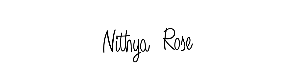 Make a beautiful signature design for name Nithya  Rose. With this signature (Angelique-Rose-font-FFP) style, you can create a handwritten signature for free. Nithya  Rose signature style 5 images and pictures png