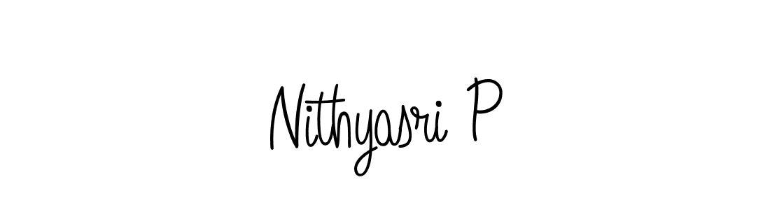 Nithyasri P stylish signature style. Best Handwritten Sign (Angelique-Rose-font-FFP) for my name. Handwritten Signature Collection Ideas for my name Nithyasri P. Nithyasri P signature style 5 images and pictures png