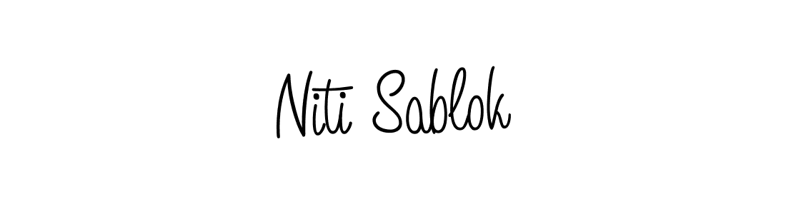 Make a beautiful signature design for name Niti Sablok. With this signature (Angelique-Rose-font-FFP) style, you can create a handwritten signature for free. Niti Sablok signature style 5 images and pictures png