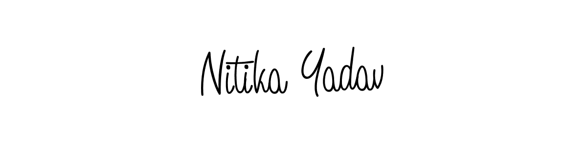 How to make Nitika Yadav signature? Angelique-Rose-font-FFP is a professional autograph style. Create handwritten signature for Nitika Yadav name. Nitika Yadav signature style 5 images and pictures png