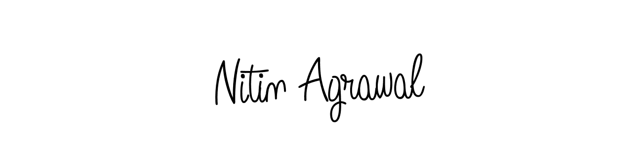 Create a beautiful signature design for name Nitin Agrawal. With this signature (Angelique-Rose-font-FFP) fonts, you can make a handwritten signature for free. Nitin Agrawal signature style 5 images and pictures png