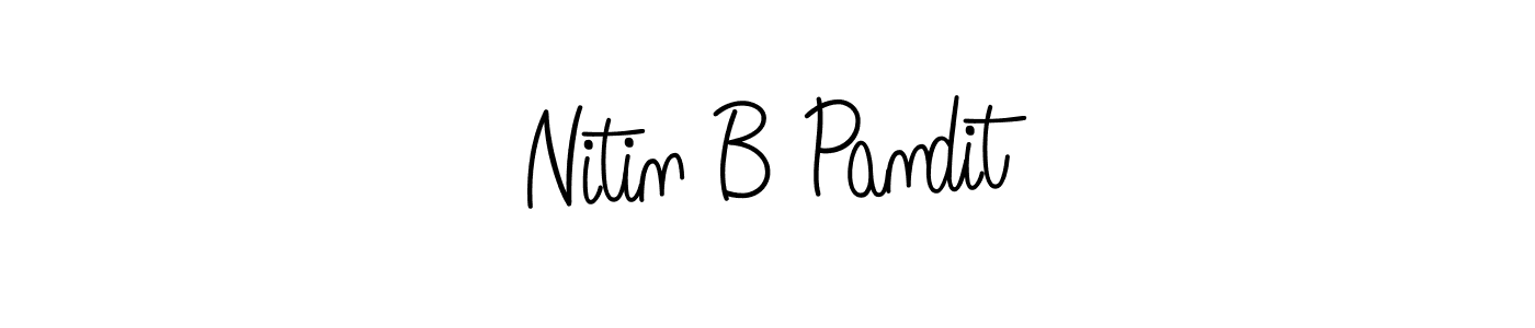Design your own signature with our free online signature maker. With this signature software, you can create a handwritten (Angelique-Rose-font-FFP) signature for name Nitin B Pandit. Nitin B Pandit signature style 5 images and pictures png