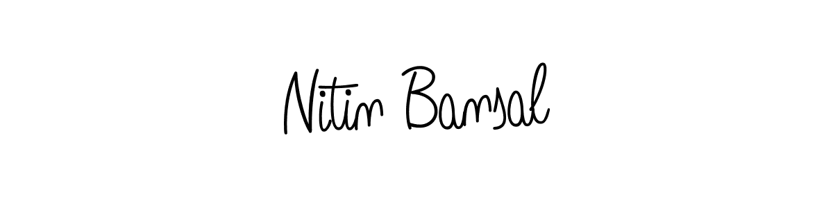 Make a beautiful signature design for name Nitin Bansal. With this signature (Angelique-Rose-font-FFP) style, you can create a handwritten signature for free. Nitin Bansal signature style 5 images and pictures png