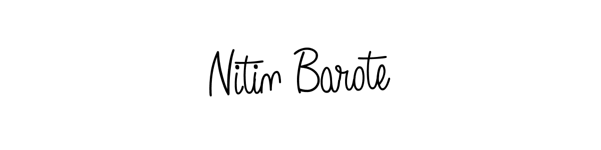 You should practise on your own different ways (Angelique-Rose-font-FFP) to write your name (Nitin Barote) in signature. don't let someone else do it for you. Nitin Barote signature style 5 images and pictures png