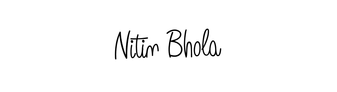 if you are searching for the best signature style for your name Nitin Bhola. so please give up your signature search. here we have designed multiple signature styles  using Angelique-Rose-font-FFP. Nitin Bhola signature style 5 images and pictures png