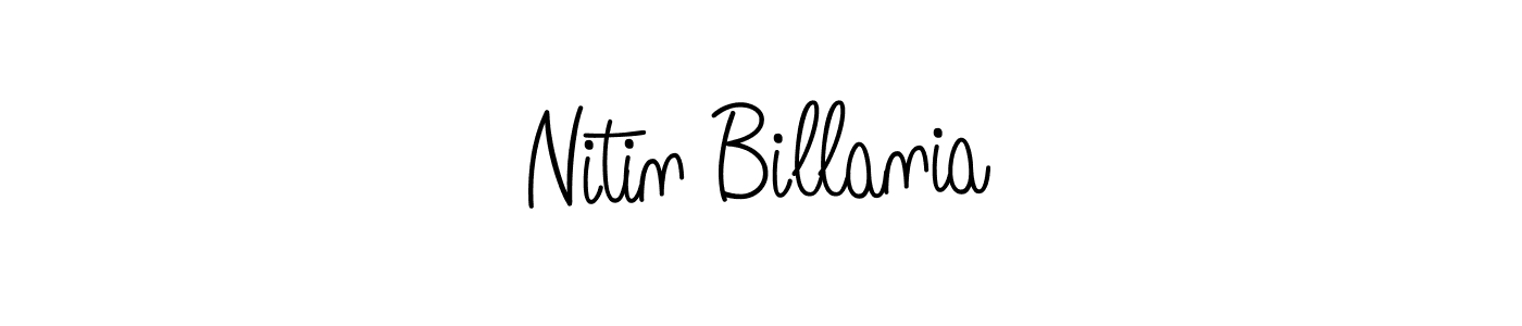 Use a signature maker to create a handwritten signature online. With this signature software, you can design (Angelique-Rose-font-FFP) your own signature for name Nitin Billania. Nitin Billania signature style 5 images and pictures png