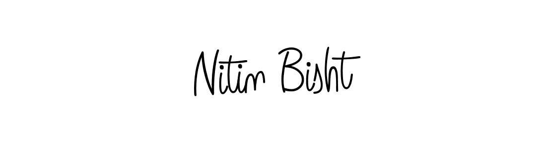 You should practise on your own different ways (Angelique-Rose-font-FFP) to write your name (Nitin Bisht) in signature. don't let someone else do it for you. Nitin Bisht signature style 5 images and pictures png