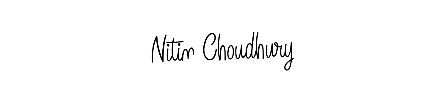 The best way (Angelique-Rose-font-FFP) to make a short signature is to pick only two or three words in your name. The name Nitin Choudhury include a total of six letters. For converting this name. Nitin Choudhury signature style 5 images and pictures png