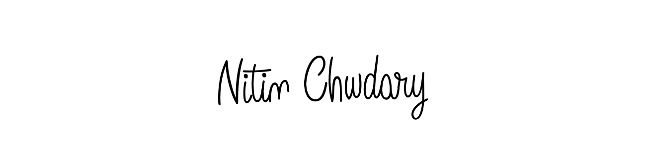 Nitin Chwdary stylish signature style. Best Handwritten Sign (Angelique-Rose-font-FFP) for my name. Handwritten Signature Collection Ideas for my name Nitin Chwdary. Nitin Chwdary signature style 5 images and pictures png