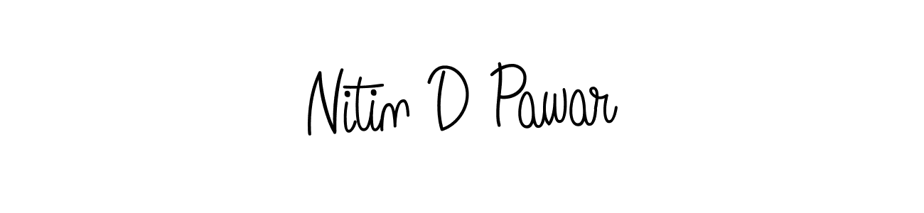 Make a beautiful signature design for name Nitin D Pawar. With this signature (Angelique-Rose-font-FFP) style, you can create a handwritten signature for free. Nitin D Pawar signature style 5 images and pictures png