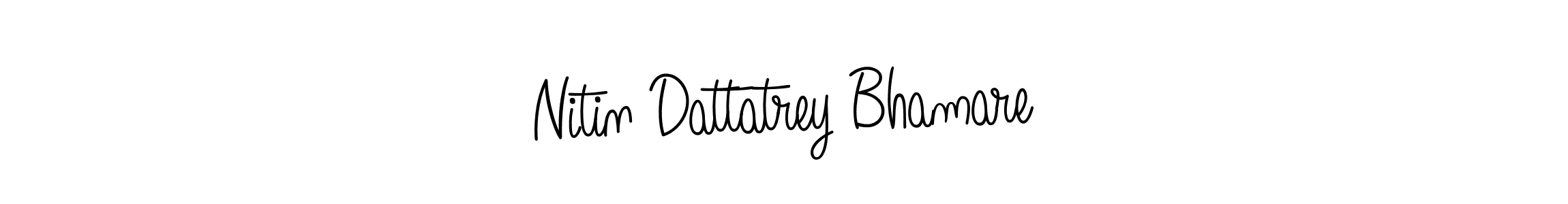 Use a signature maker to create a handwritten signature online. With this signature software, you can design (Angelique-Rose-font-FFP) your own signature for name Nitin Dattatrey Bhamare. Nitin Dattatrey Bhamare signature style 5 images and pictures png