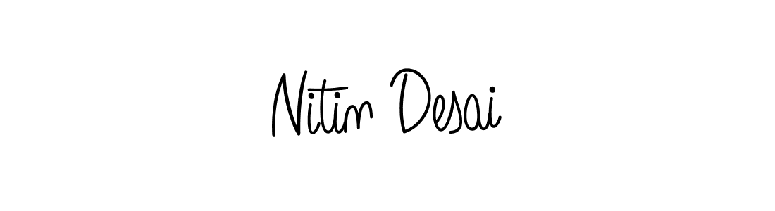 Design your own signature with our free online signature maker. With this signature software, you can create a handwritten (Angelique-Rose-font-FFP) signature for name Nitin Desai. Nitin Desai signature style 5 images and pictures png