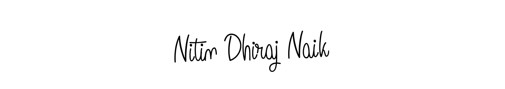 The best way (Angelique-Rose-font-FFP) to make a short signature is to pick only two or three words in your name. The name Nitin Dhiraj Naik include a total of six letters. For converting this name. Nitin Dhiraj Naik signature style 5 images and pictures png