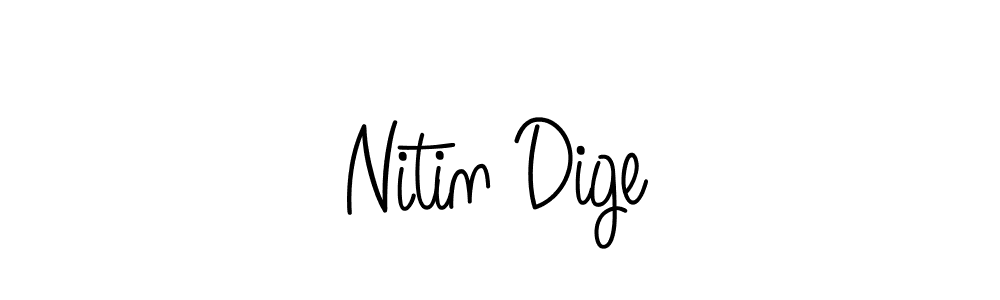 You should practise on your own different ways (Angelique-Rose-font-FFP) to write your name (Nitin Dige) in signature. don't let someone else do it for you. Nitin Dige signature style 5 images and pictures png