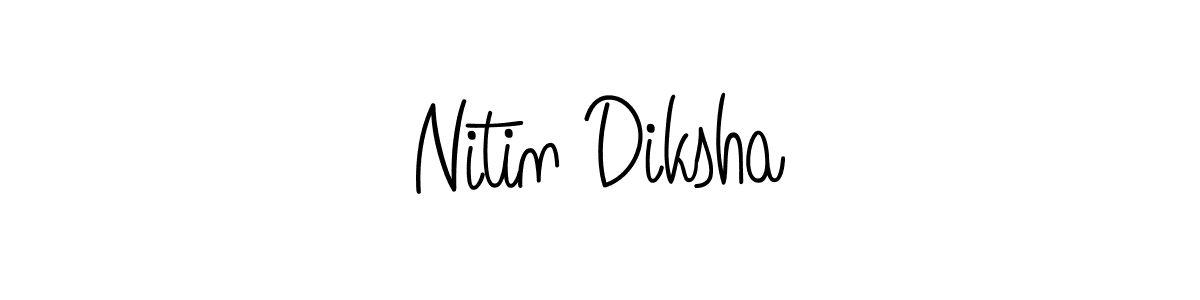 How to make Nitin Diksha signature? Angelique-Rose-font-FFP is a professional autograph style. Create handwritten signature for Nitin Diksha name. Nitin Diksha signature style 5 images and pictures png