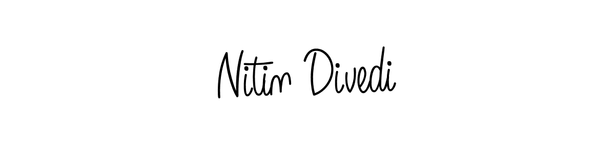 How to make Nitin Divedi name signature. Use Angelique-Rose-font-FFP style for creating short signs online. This is the latest handwritten sign. Nitin Divedi signature style 5 images and pictures png