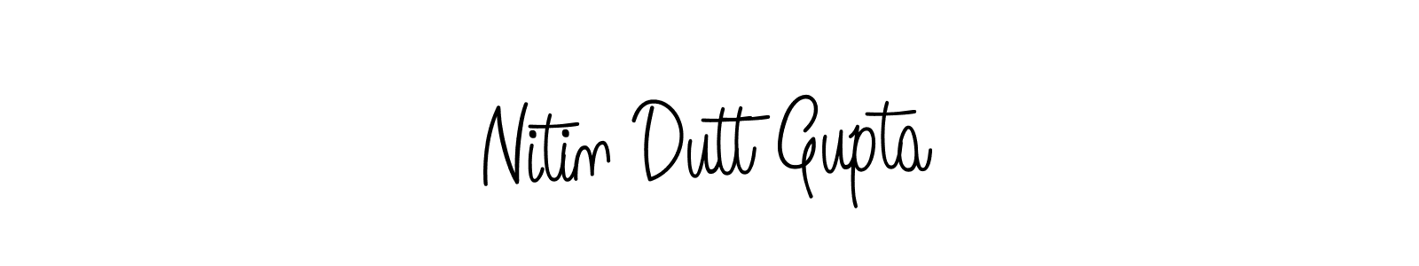 Create a beautiful signature design for name Nitin Dutt Gupta. With this signature (Angelique-Rose-font-FFP) fonts, you can make a handwritten signature for free. Nitin Dutt Gupta signature style 5 images and pictures png