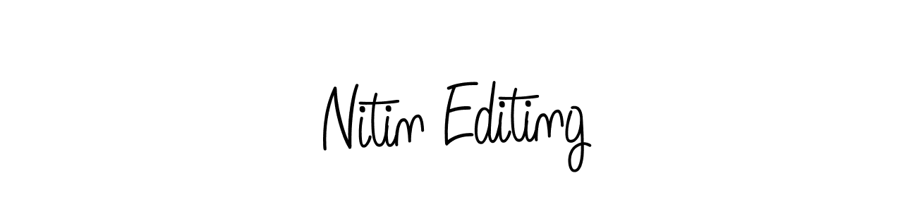 How to make Nitin Editing name signature. Use Angelique-Rose-font-FFP style for creating short signs online. This is the latest handwritten sign. Nitin Editing signature style 5 images and pictures png