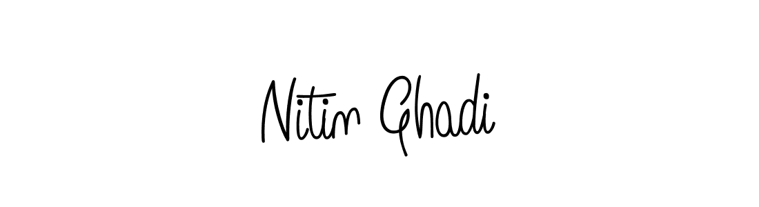 Design your own signature with our free online signature maker. With this signature software, you can create a handwritten (Angelique-Rose-font-FFP) signature for name Nitin Ghadi. Nitin Ghadi signature style 5 images and pictures png