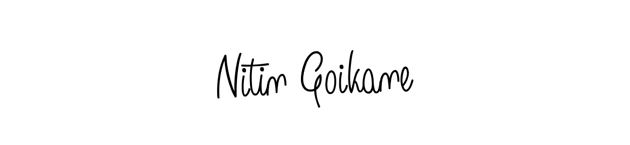 The best way (Angelique-Rose-font-FFP) to make a short signature is to pick only two or three words in your name. The name Nitin Goikane include a total of six letters. For converting this name. Nitin Goikane signature style 5 images and pictures png