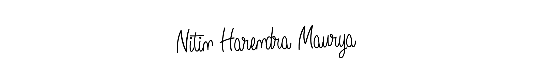 How to make Nitin Harendra Maurya signature? Angelique-Rose-font-FFP is a professional autograph style. Create handwritten signature for Nitin Harendra Maurya name. Nitin Harendra Maurya signature style 5 images and pictures png