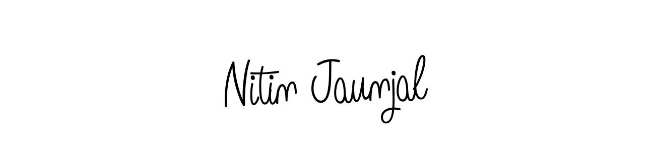 The best way (Angelique-Rose-font-FFP) to make a short signature is to pick only two or three words in your name. The name Nitin Jaunjal include a total of six letters. For converting this name. Nitin Jaunjal signature style 5 images and pictures png