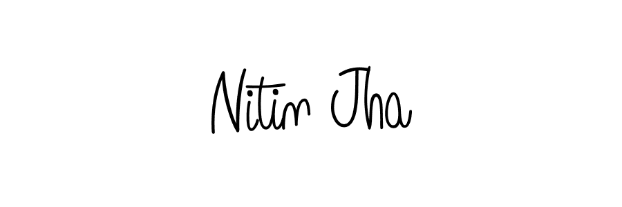 Use a signature maker to create a handwritten signature online. With this signature software, you can design (Angelique-Rose-font-FFP) your own signature for name Nitin Jha. Nitin Jha signature style 5 images and pictures png